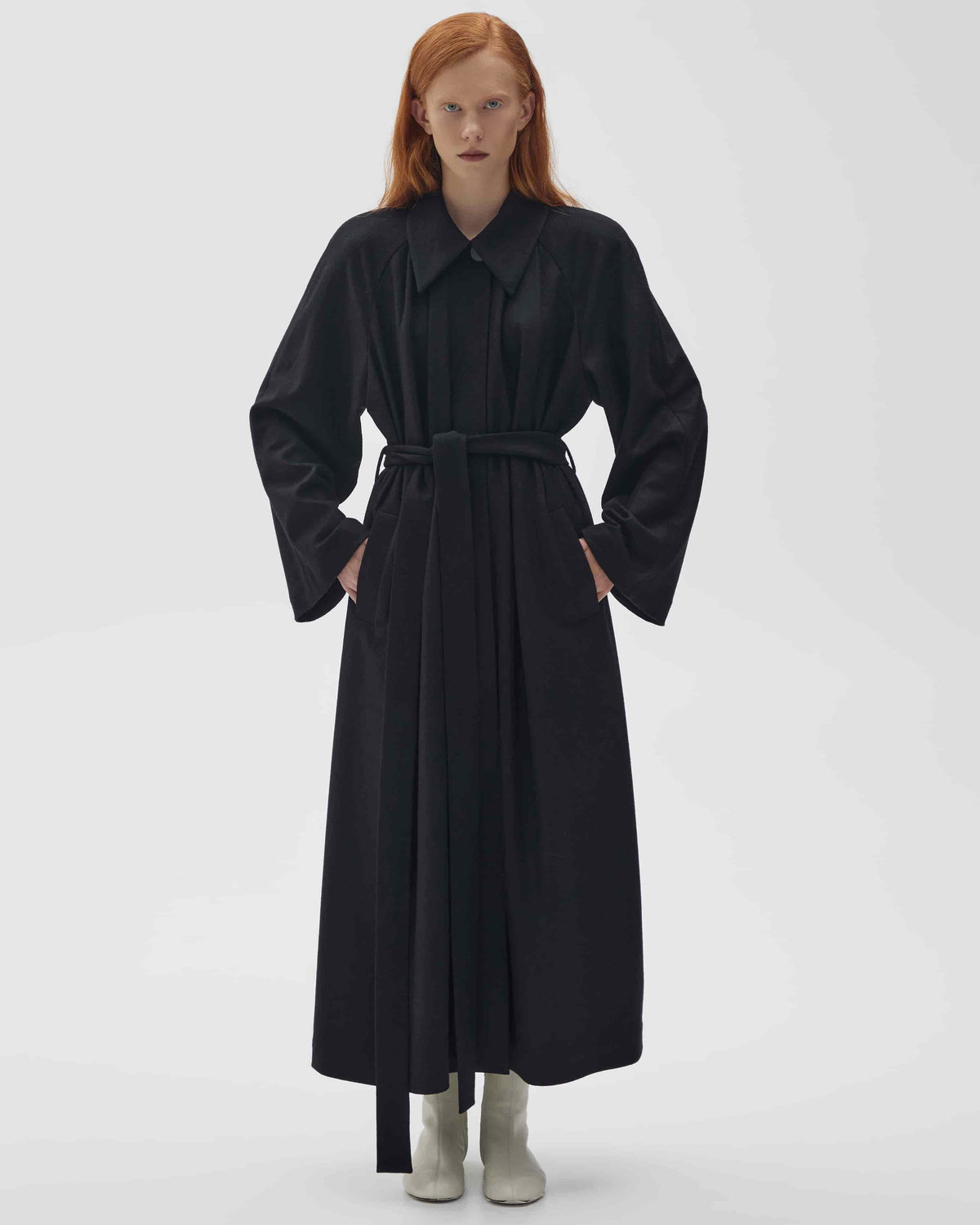 KIMONO MAXI COAT IN MERINO WOOL