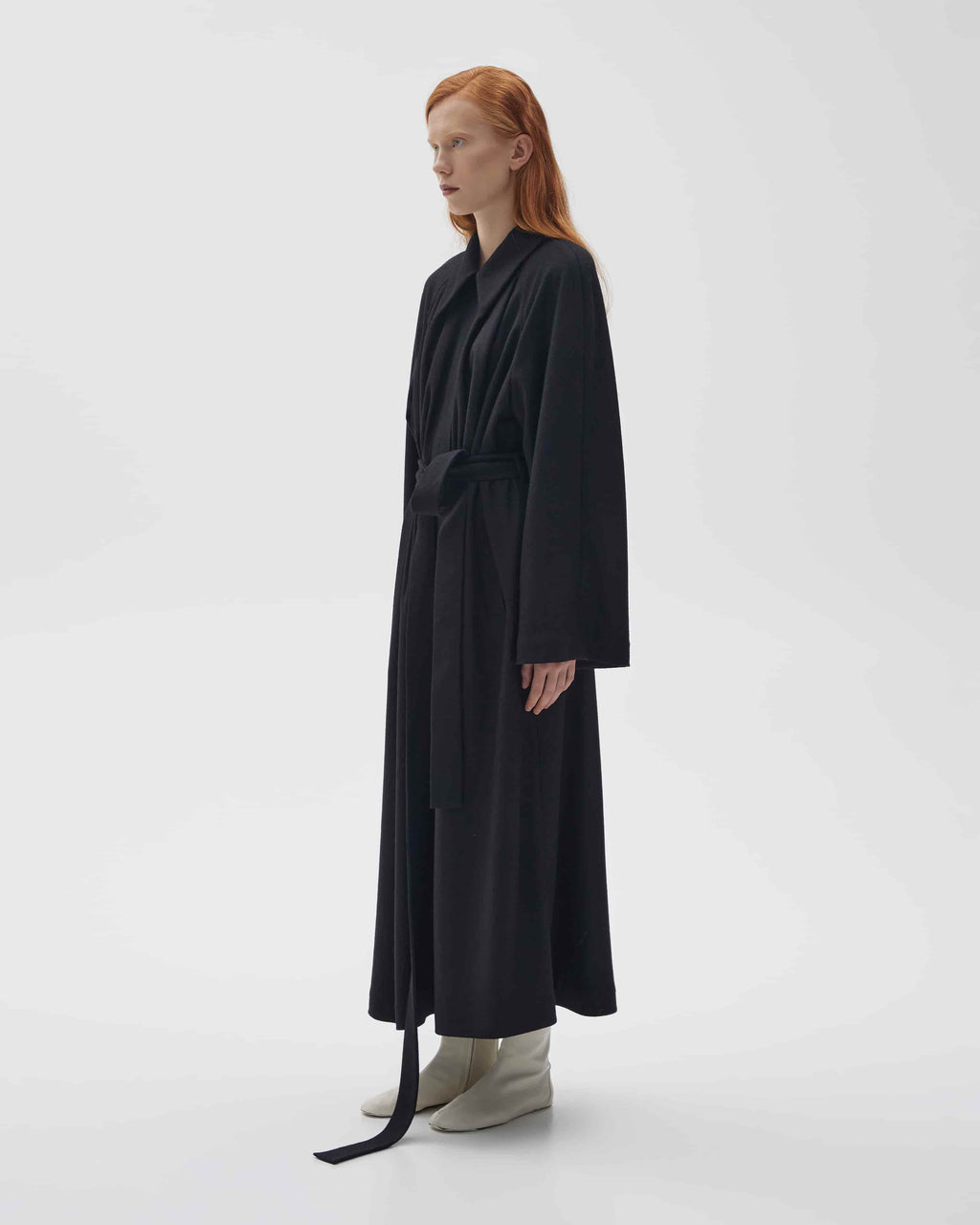 KIMONO MAXI COAT IN MERINO WOOL