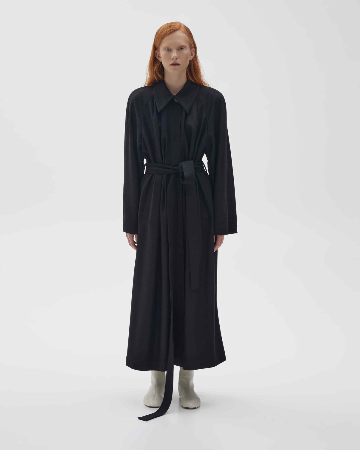 KIMONO MAXI COAT IN MERINO WOOL