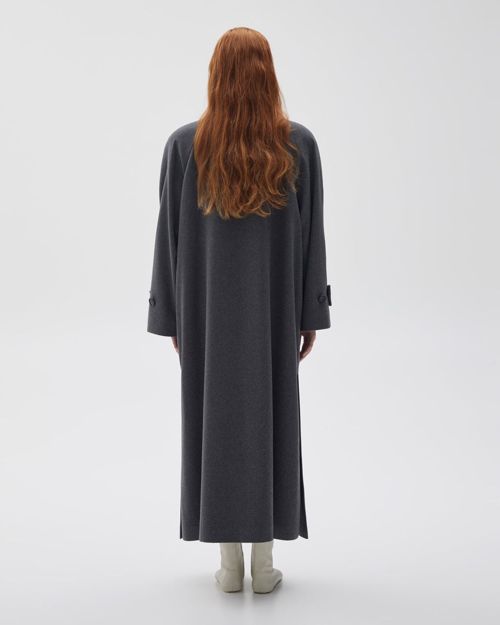 MAXI WOOL COAT WITH HIGH COLLAR