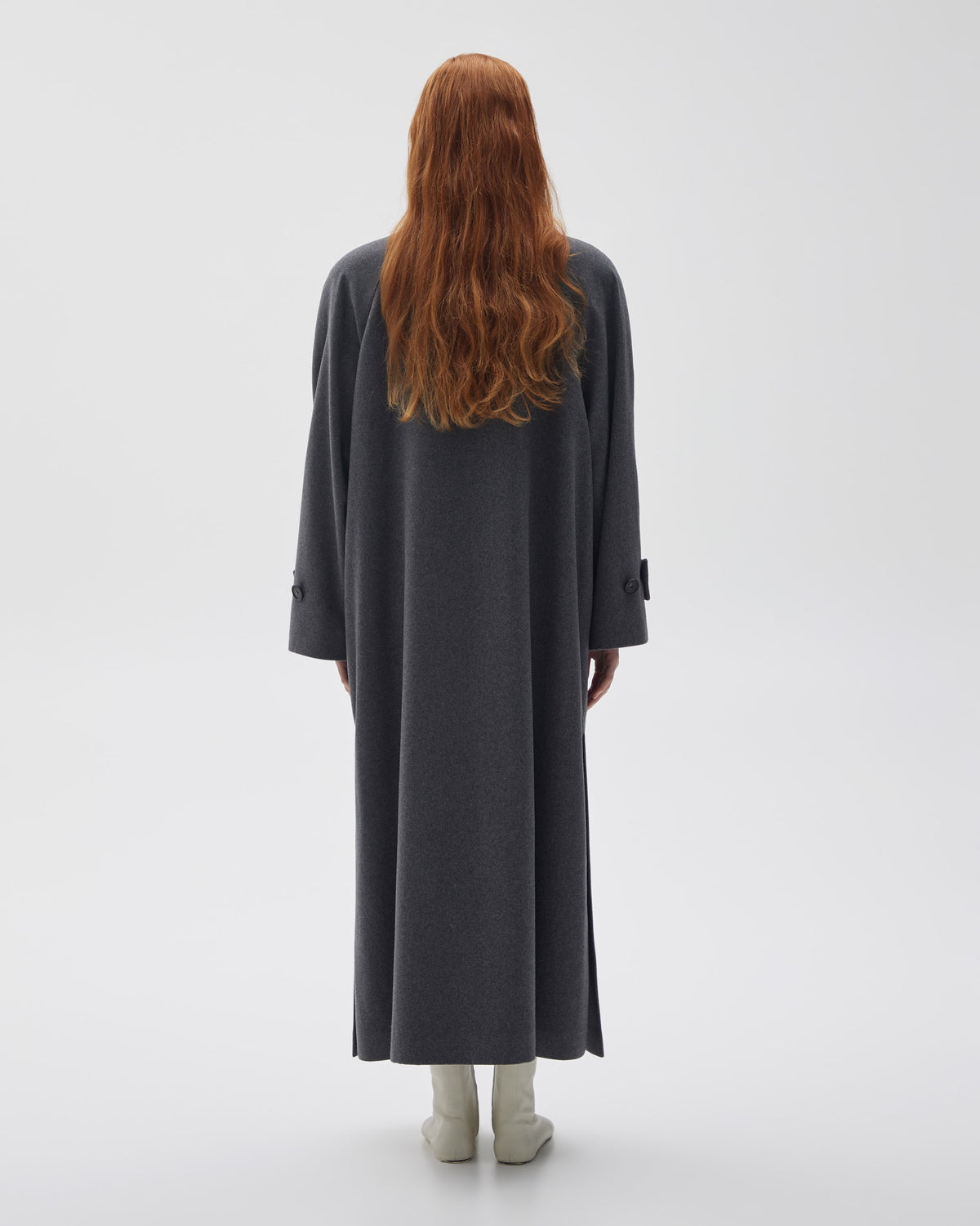 MAXI WOOL COAT WITH HIGH COLLAR