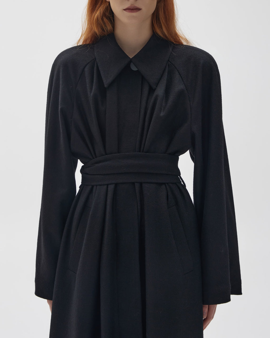 KIMONO MAXI COAT IN MERINO WOOL