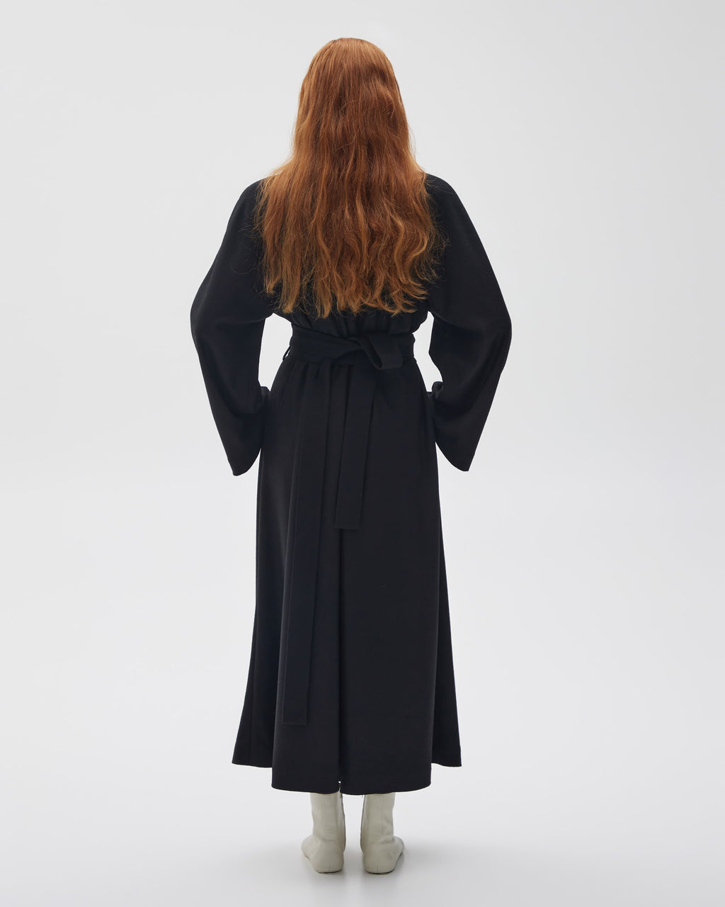 KIMONO MAXI COAT IN MERINO WOOL